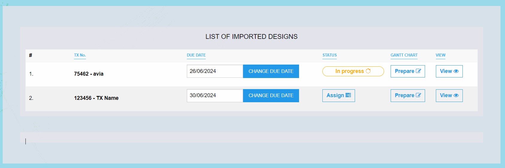 Assign Gantt Chart